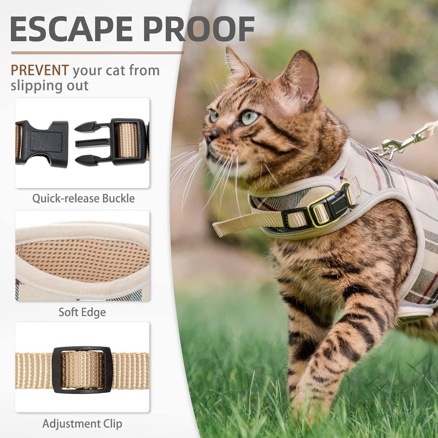Soft Mesh Vest Harness and Leash Set