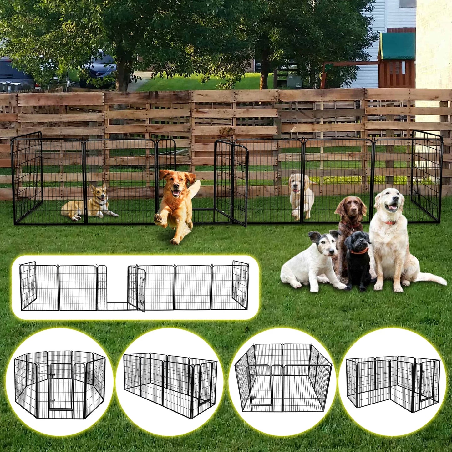Metal Exercise Pen W/ Doors