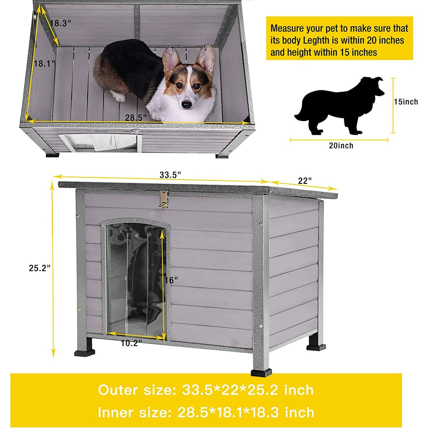 Wooden Dog House, Medium