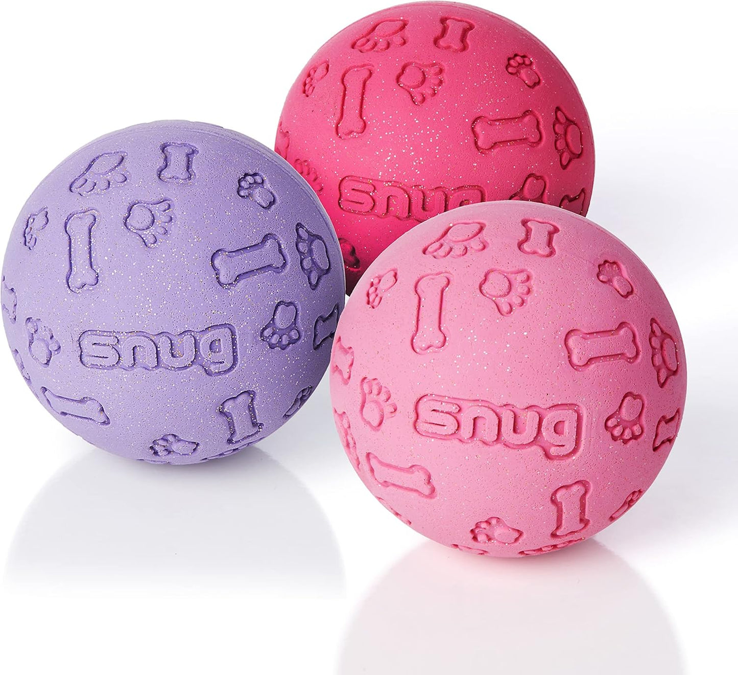 Rubber Dog Balls for Small and Medium Dogs - Tennis Ball Size - Virtually Indestructible (3 Pack - Original)