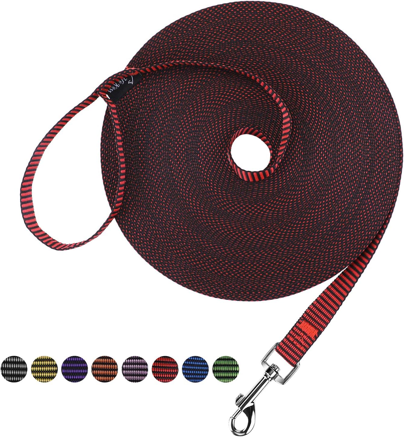 Dog/Puppy Obedience Recall Training Agility Lead - 15Ft 20Ft 30Ft 50Ft 100Ft Training Leash - Great for Training, Play, Camping, or Backyard Purple 100 Feet