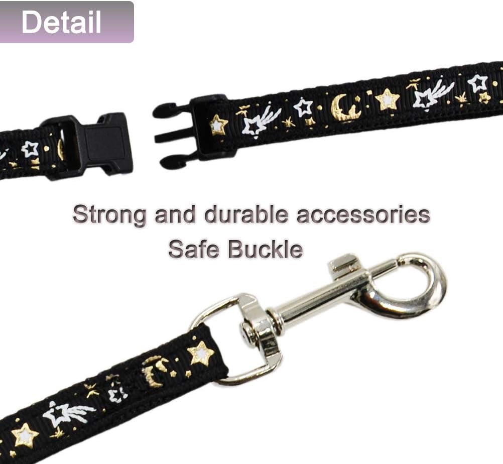 Cat Harness and Leash Set - Golden Moon and Stars