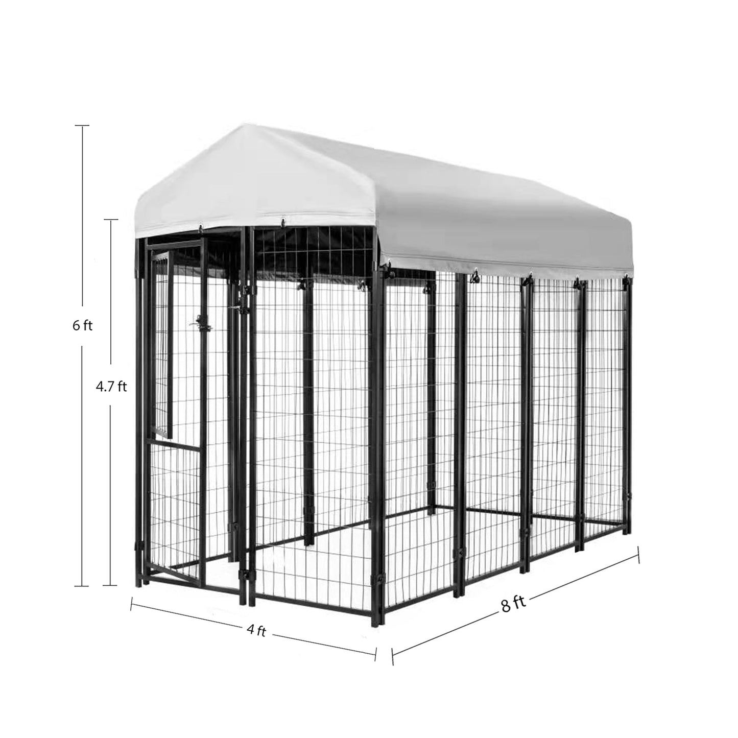 KennelMaster Welded Wire Dog Kennel w/ Cover