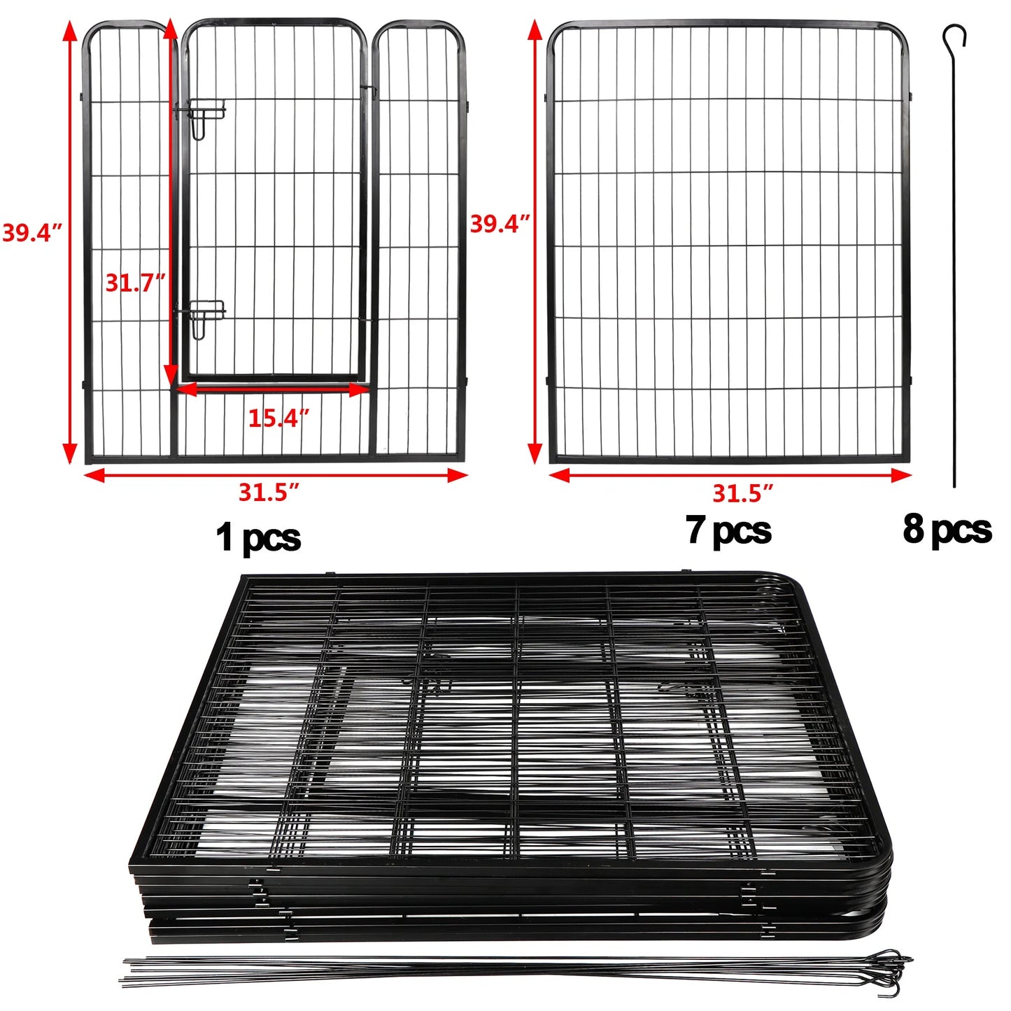 Metal Exercise Pen W/ Doors