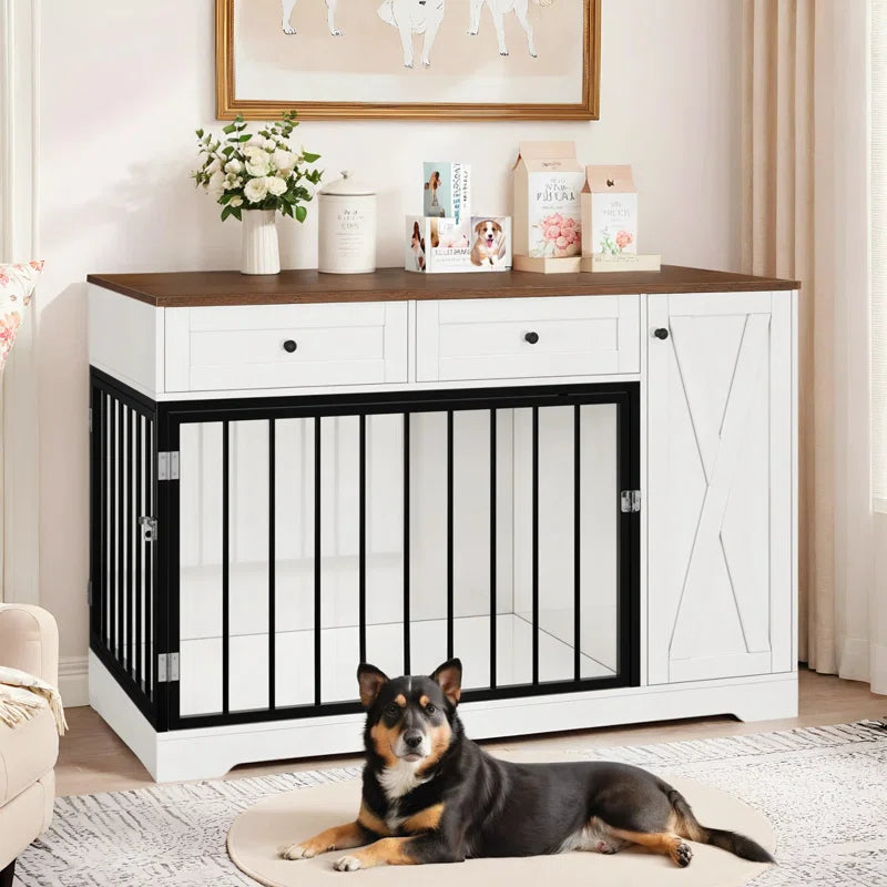 47.2" Modern Wooden Dog Crate Furniture
