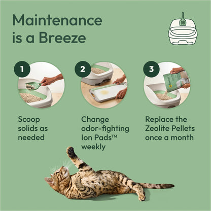 Purina  Breeze Cat Litter Box System Kit with Pellet Cat Litter, Litter Box, and Litter Box Pads
