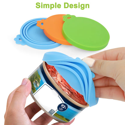 3Pcs Silicone FDA Approved Universal Pet Food Can Lids