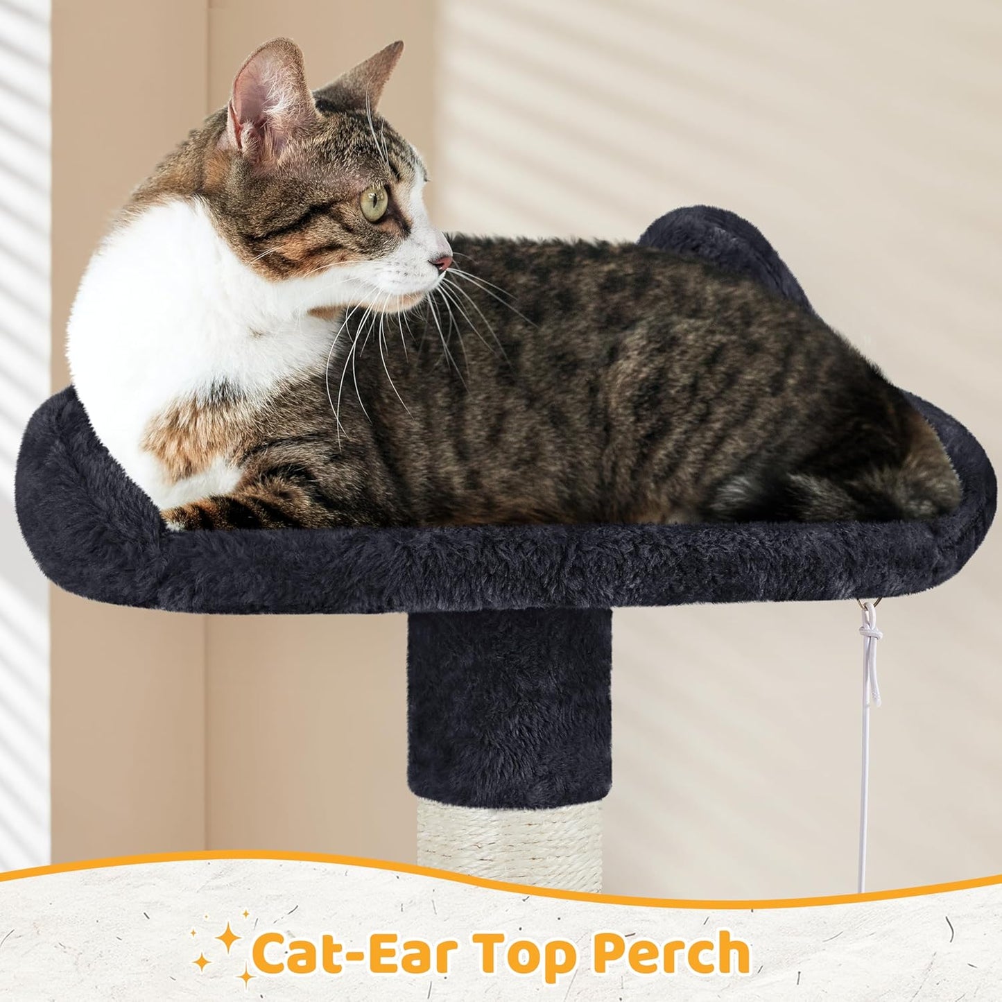  Luxury Lounge Meets Jungle Gym;  54In Cat Tree Cat Tower