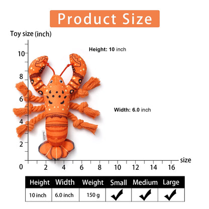 Squeaky Plush Lobster