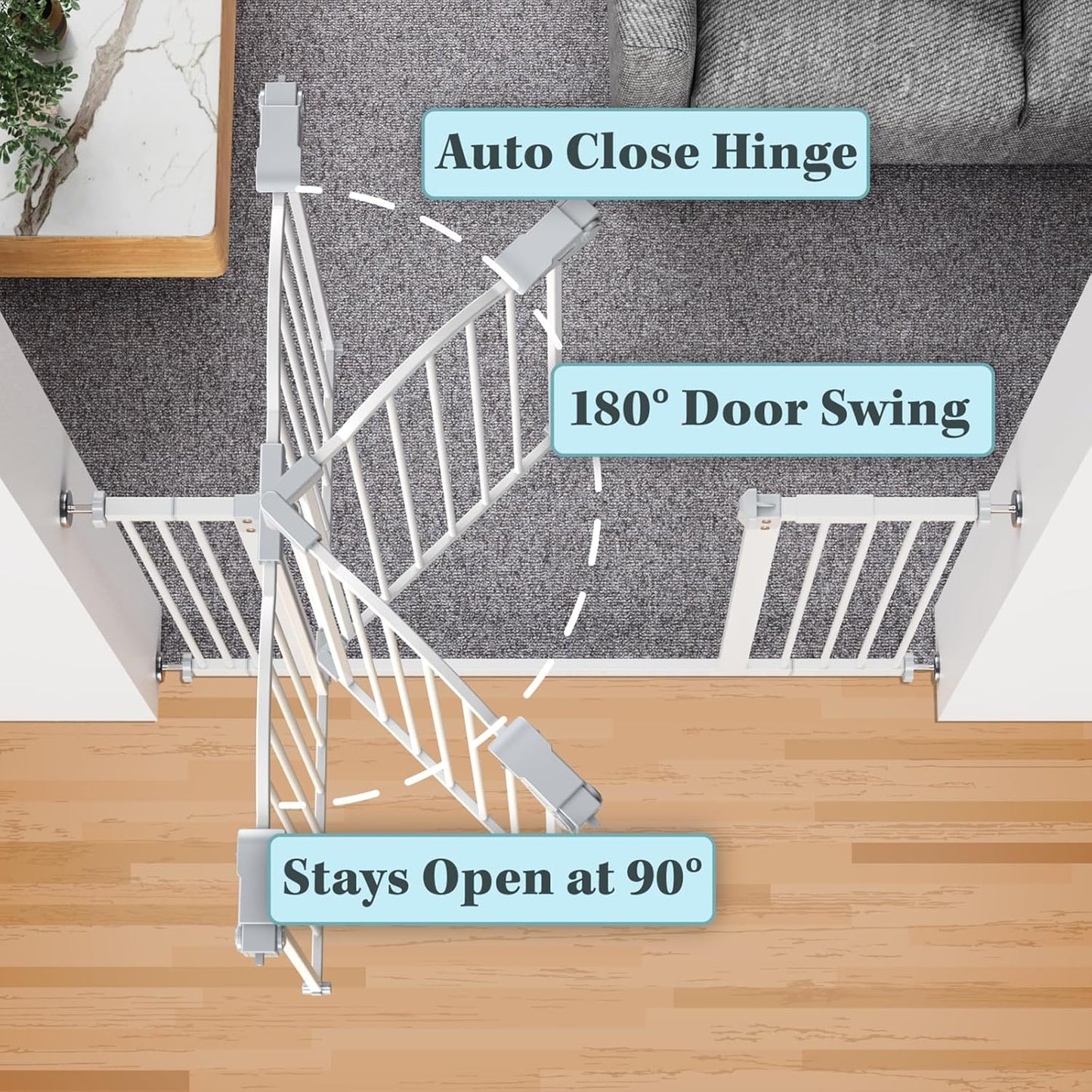 Pressure Mount Gate for Stairs and Doorways