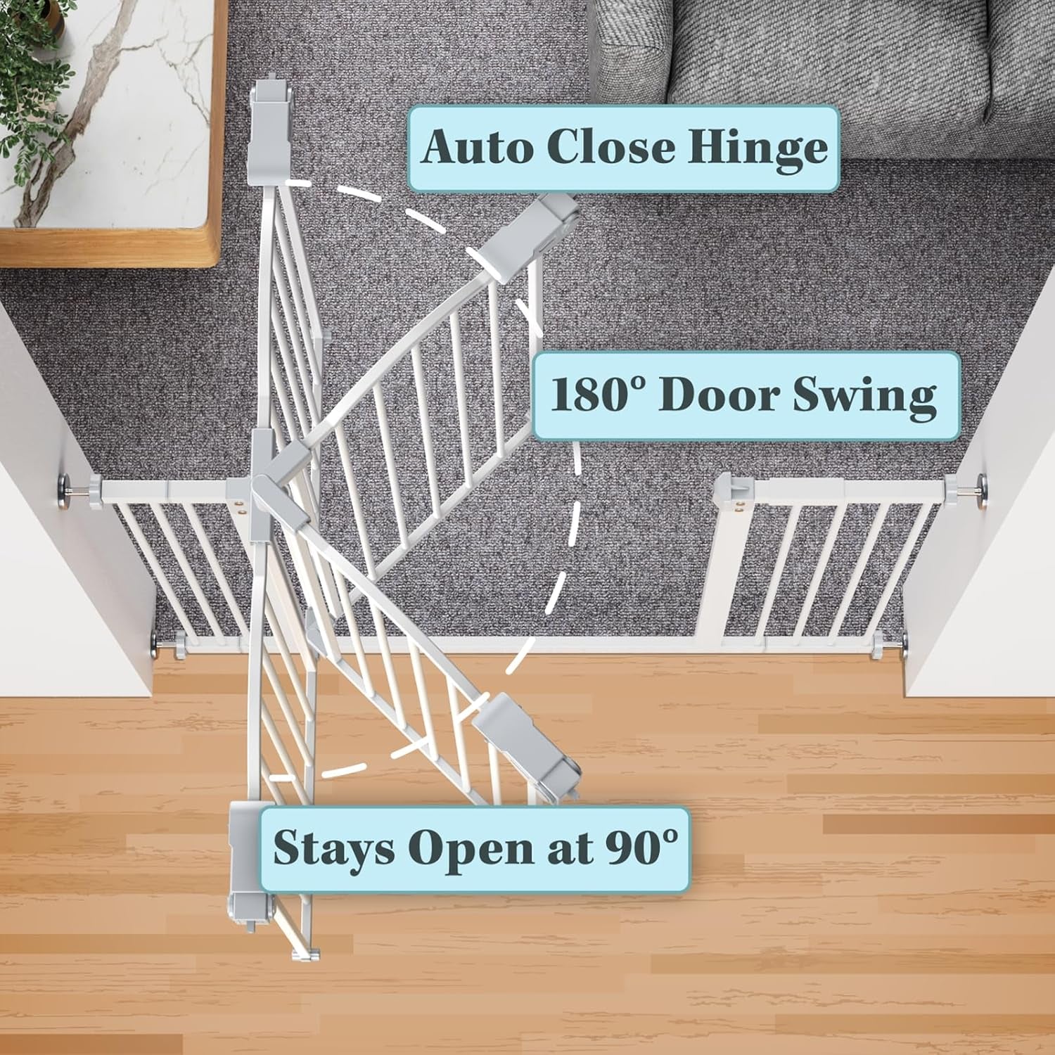 Pressure Mount Gate for Stairs and Doorways