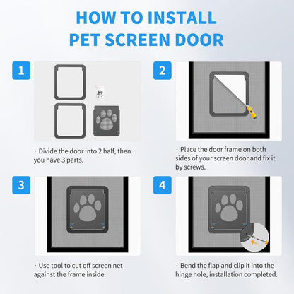 Pet Door for Screen Doors