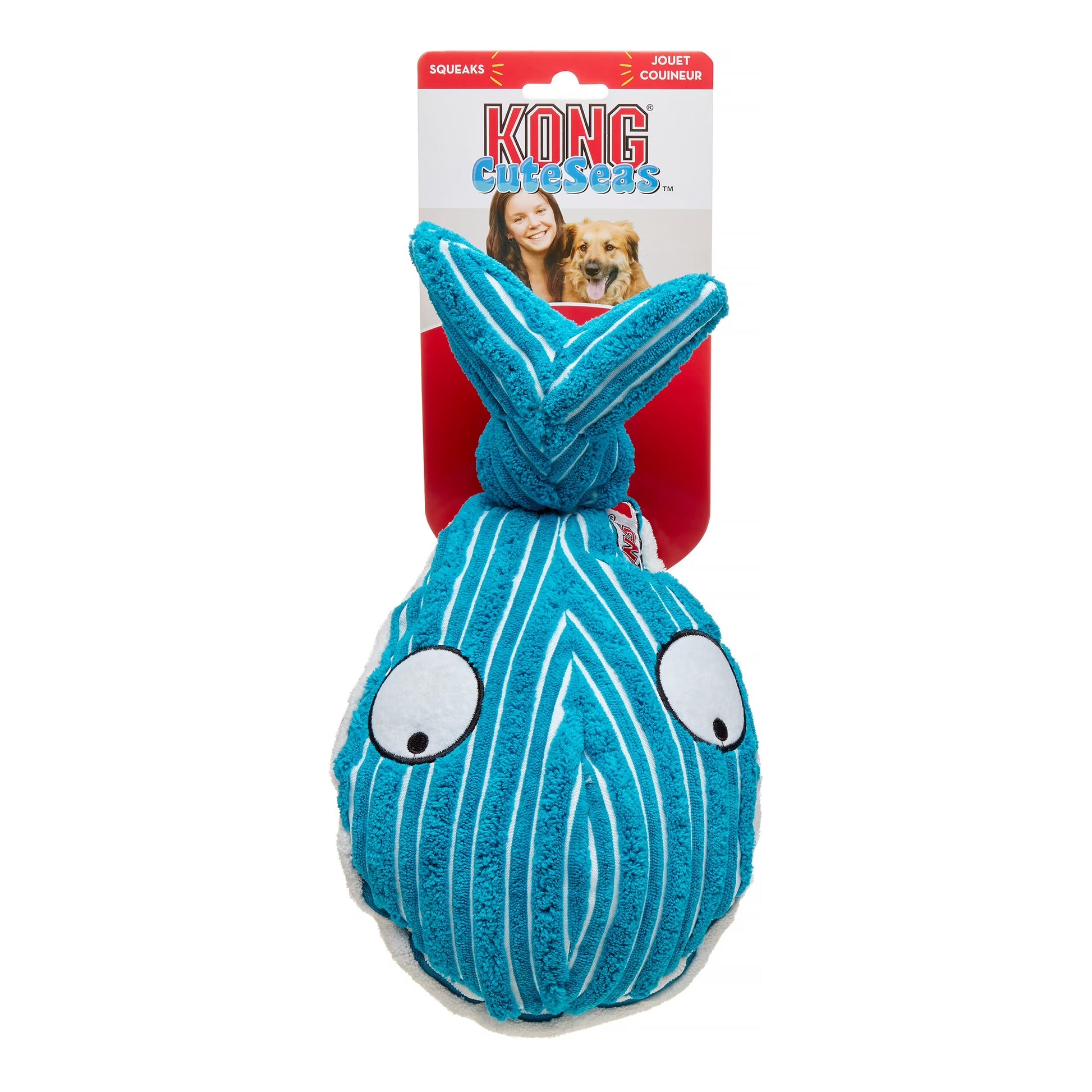 CuteSeas Whale Dog Squeaky Toy, Multicolor, Large