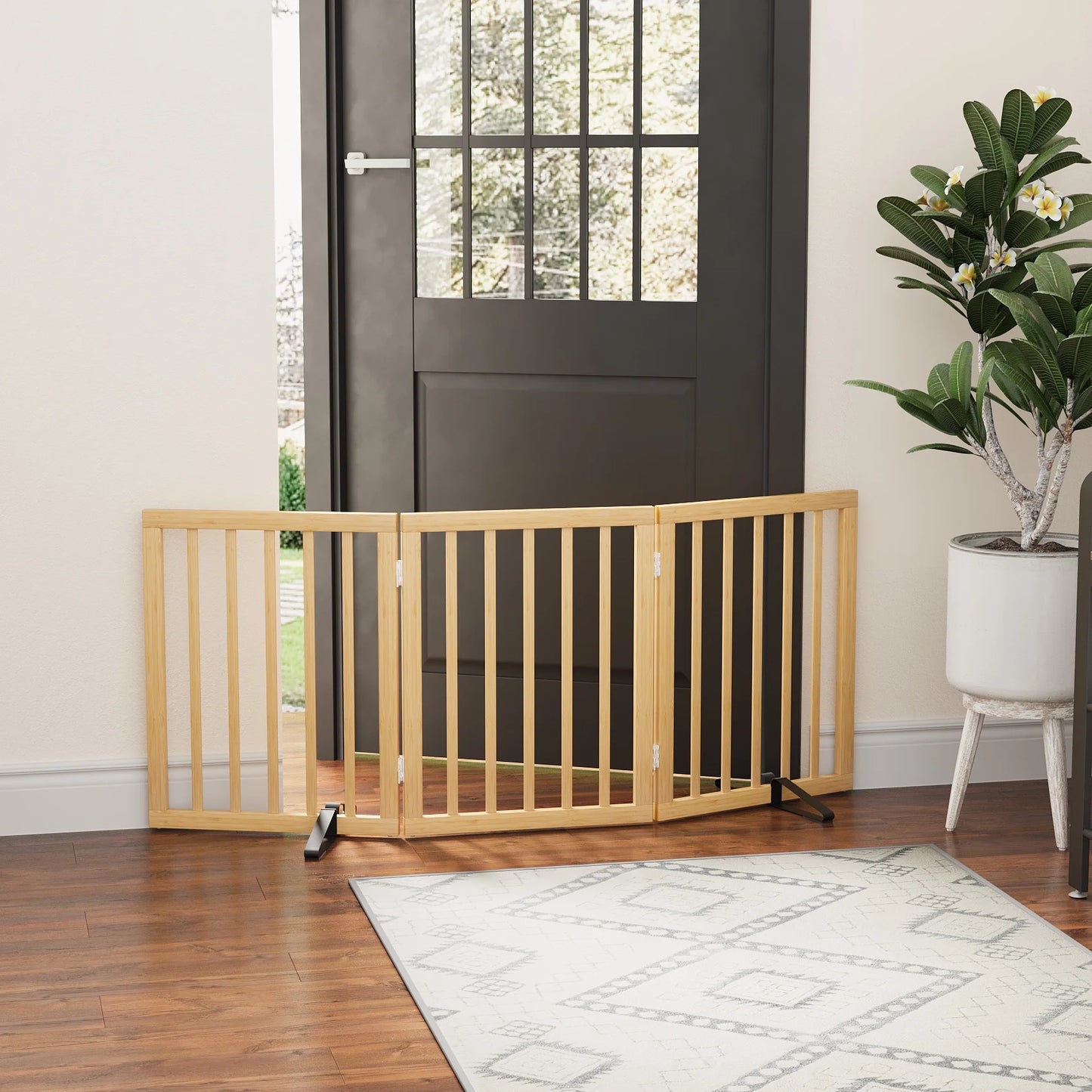24" Freestanding Pet Gate for Indoor Doorways
