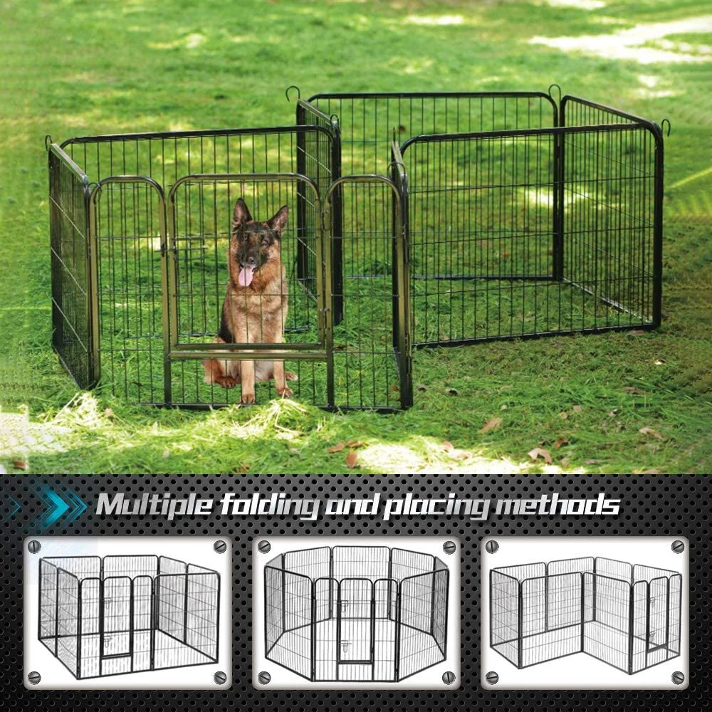 Foldable Metal Dog Pen, 32" Height