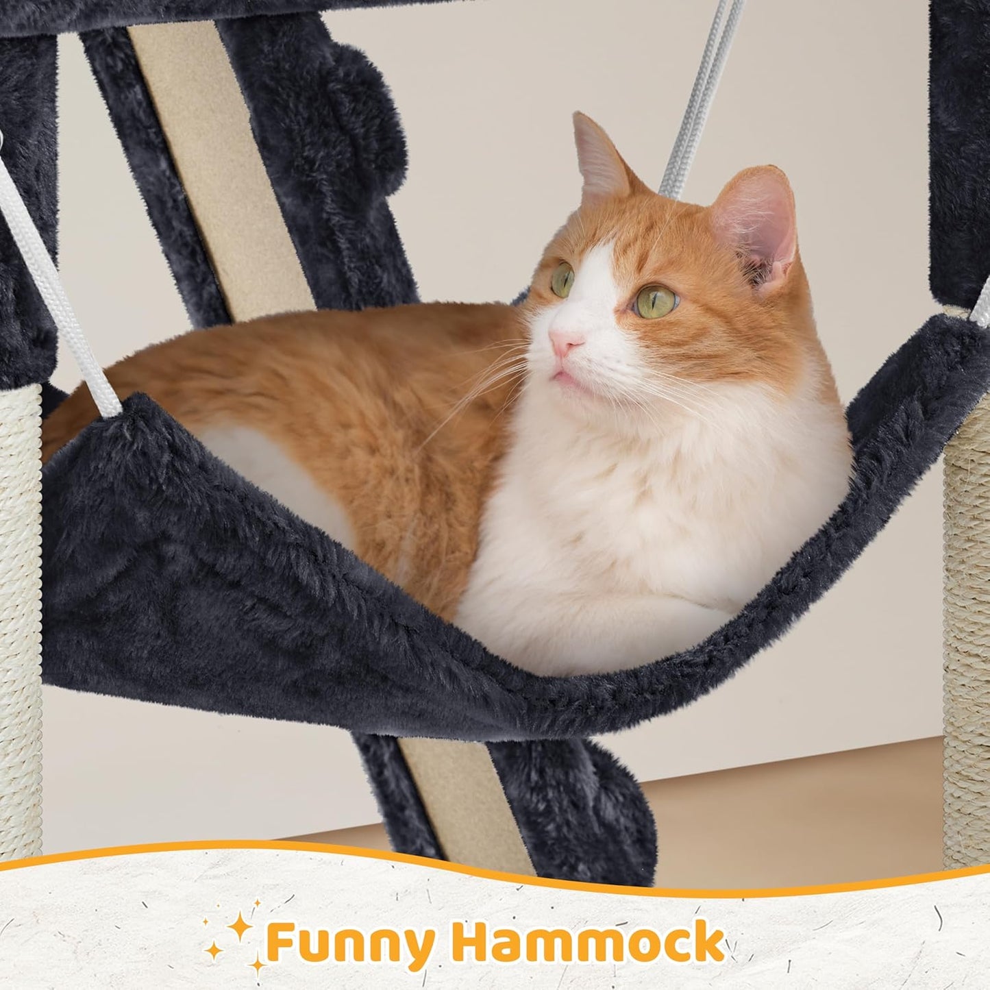  Luxury Lounge Meets Jungle Gym;  54In Cat Tree Cat Tower