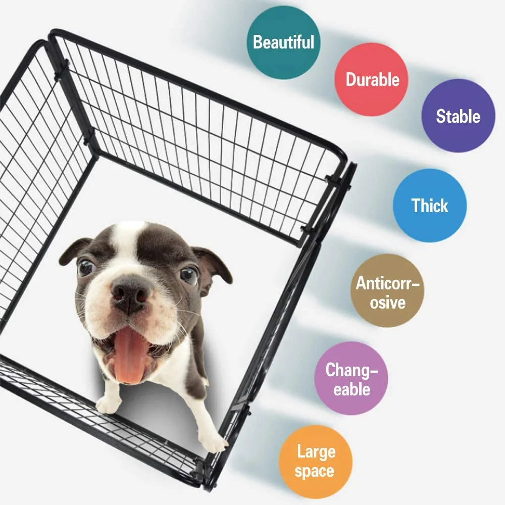 Foldable Metal Dog Pen, 32" Height