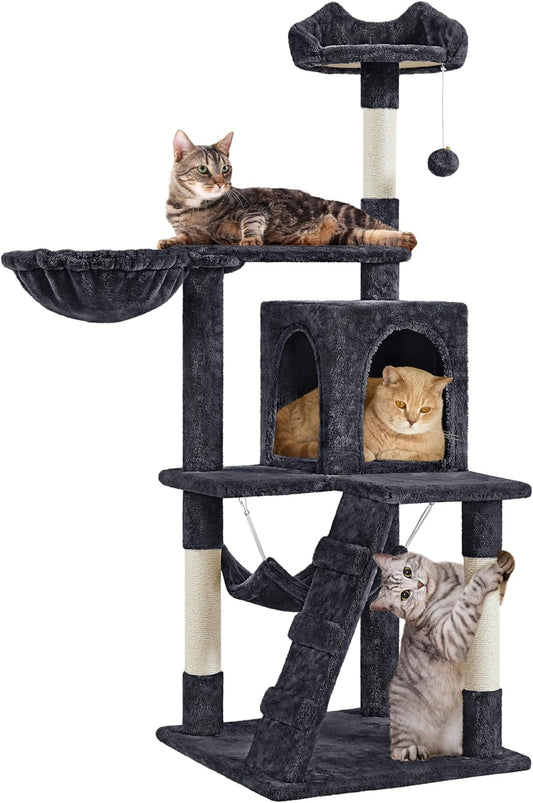  Luxury Lounge Meets Jungle Gym;  54In Cat Tree Cat Tower