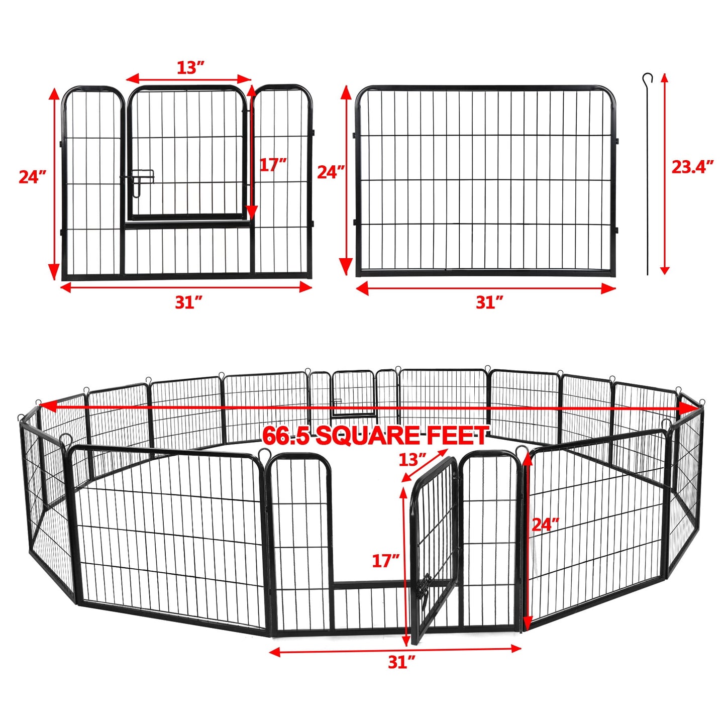 Metal Exercise Pen W/ Doors