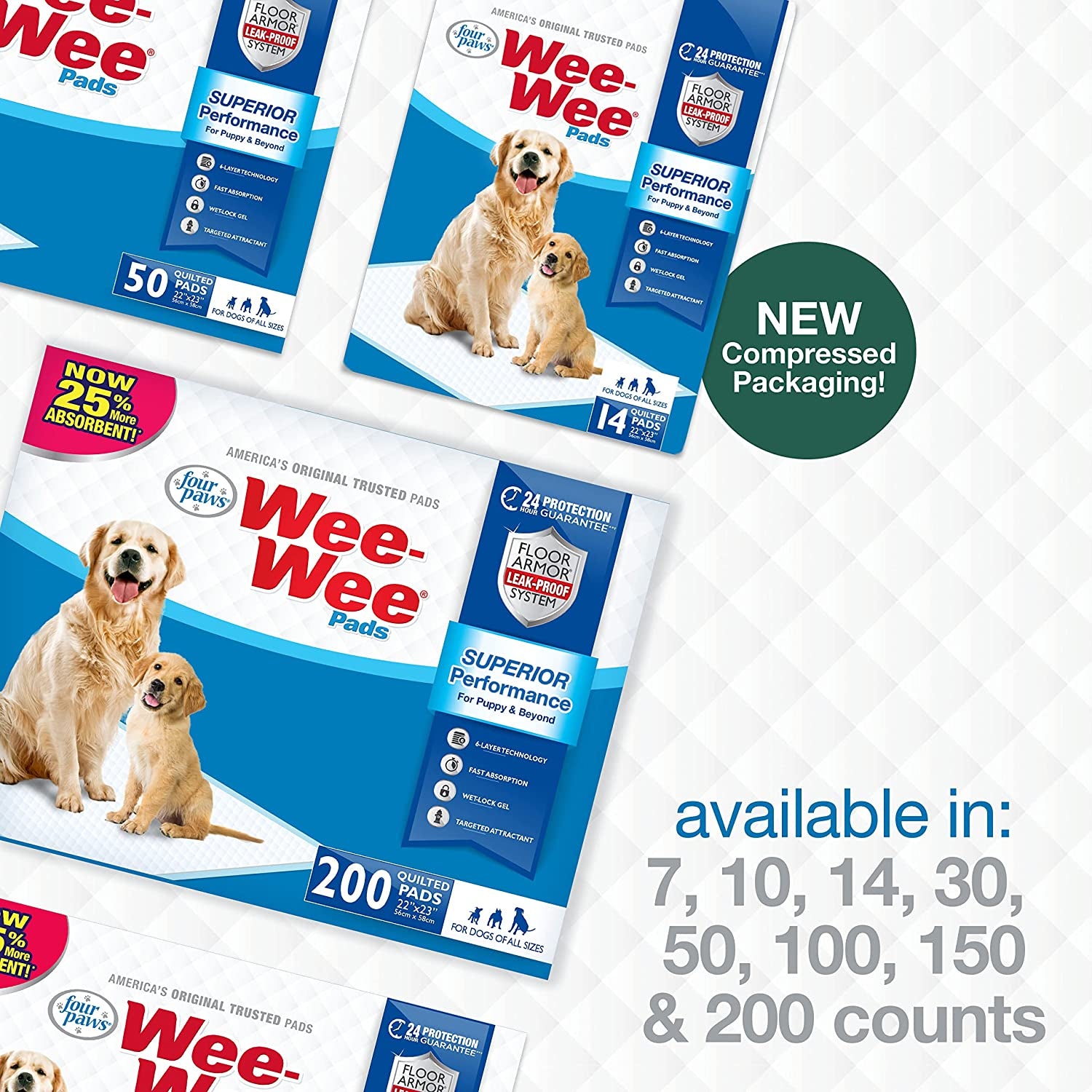 Wee-Wee Unscented Pee Pads 22" x 23"
