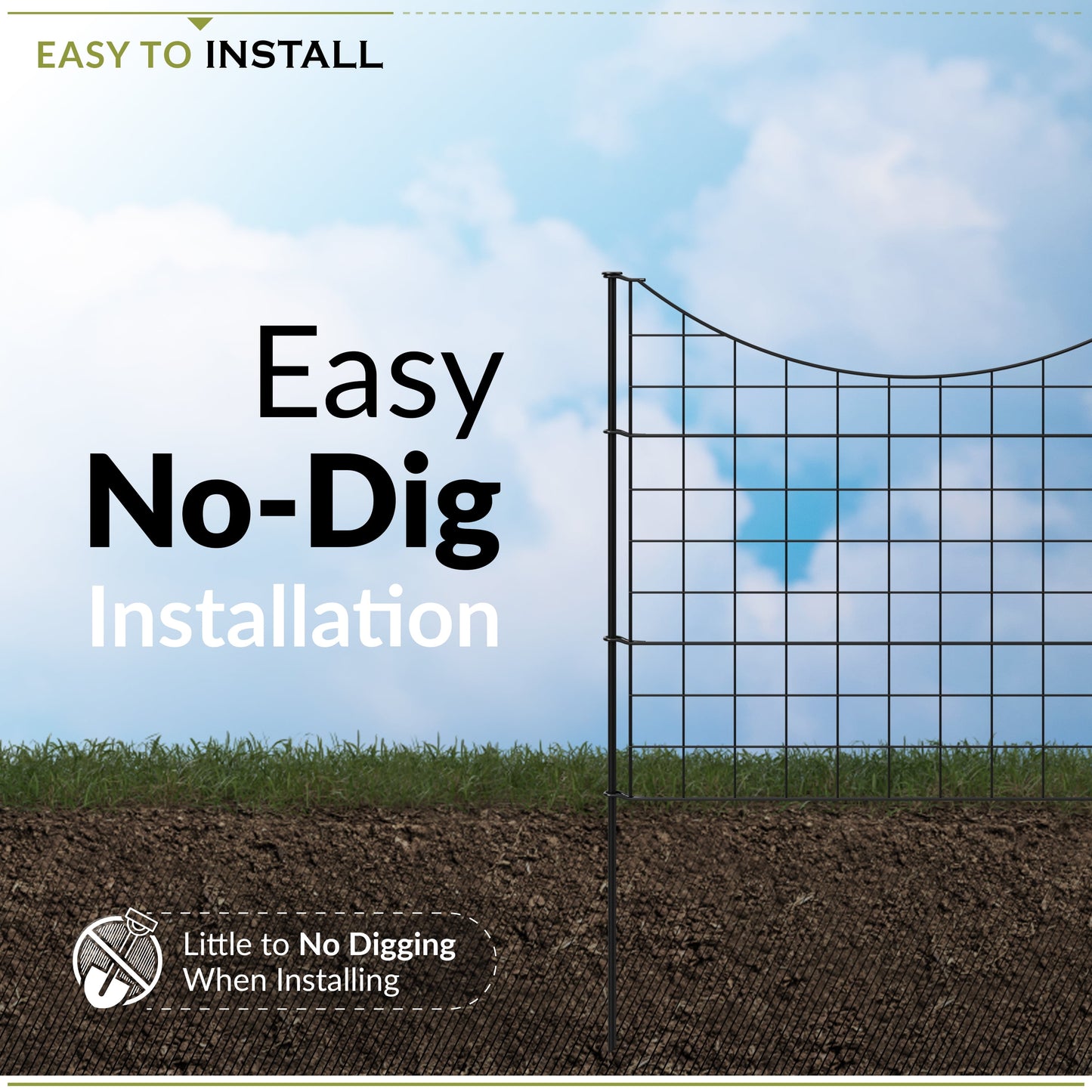 Zippity Easy Install Dog Fence, 25" Height