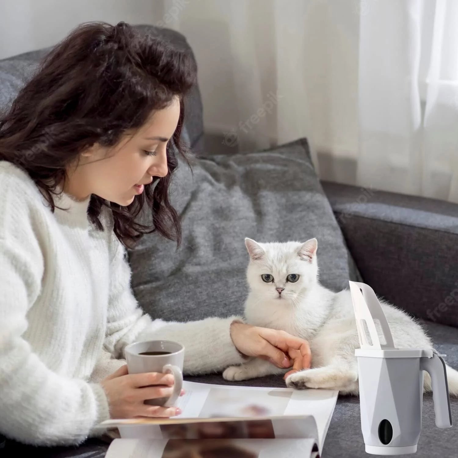 3-In-1 Cat Litter Scoop with 200 Refill Bags