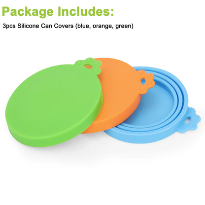 3Pcs Silicone FDA Approved Universal Pet Food Can Lids