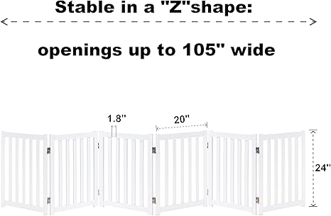 Free Standing Foldable Dog Gate 24" | 30"