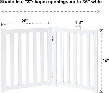 Free Standing Foldable Dog Gate 24" | 30"