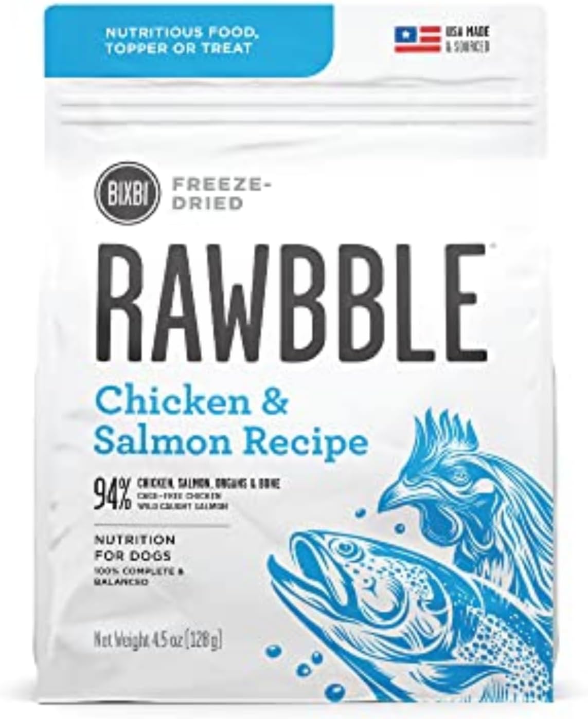 Rawbble Freeze Dried Dog Food, Beef Recipe, 12 Oz - 98% Meat and Organs, No Fillers - Pantry-Friendly Raw Dog Food for Meal, Treat or Food Topper - USA Made in Small Batches