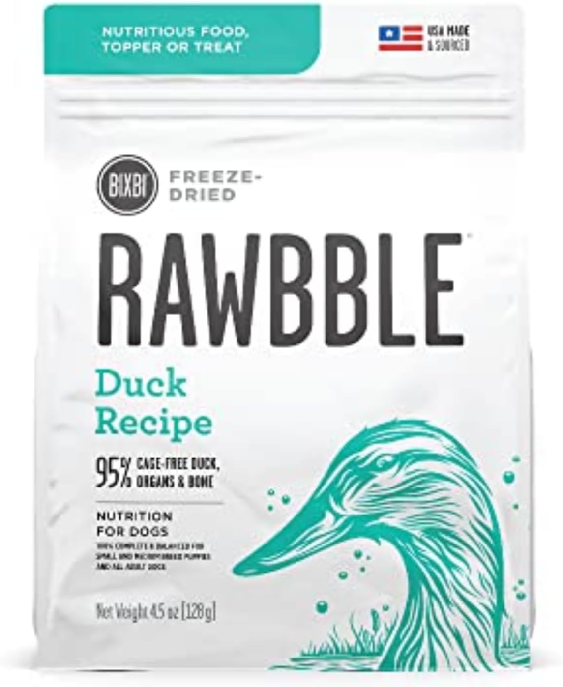 Rawbble Freeze Dried Dog Food, Beef Recipe, 12 Oz - 98% Meat and Organs, No Fillers - Pantry-Friendly Raw Dog Food for Meal, Treat or Food Topper - USA Made in Small Batches