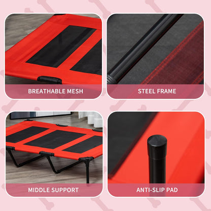 48" X 36" Elevated Dog Bed - Red