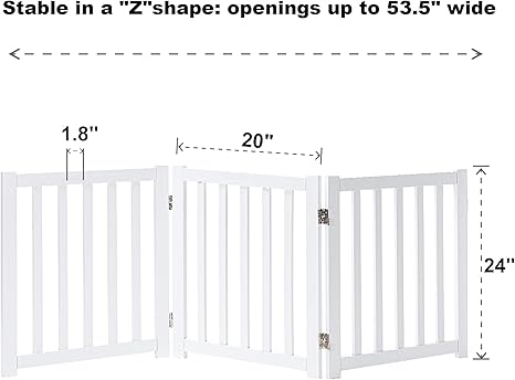 Free Standing Foldable Dog Gate 24" | 30"