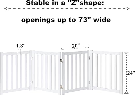 Free Standing Foldable Dog Gate 24" | 30"