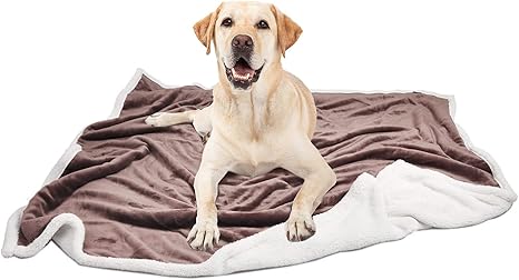 Dog Blankets for Large Dogs, Soft Fluffy Fleece Pet Blankets for Couch, Sofa, Dog Beds, Car Seats, Creat, Washable, 50X60 Inches, Black