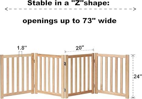 Free Standing Foldable Dog Gate 24" | 30"