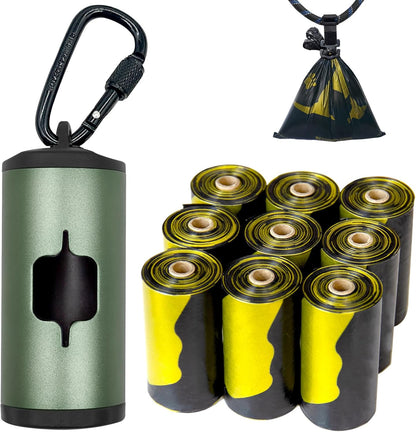 Metal Dog Poop Bag Holder W/Leash Clip