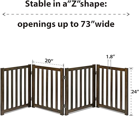 Free Standing Foldable Dog Gate 24" | 30"