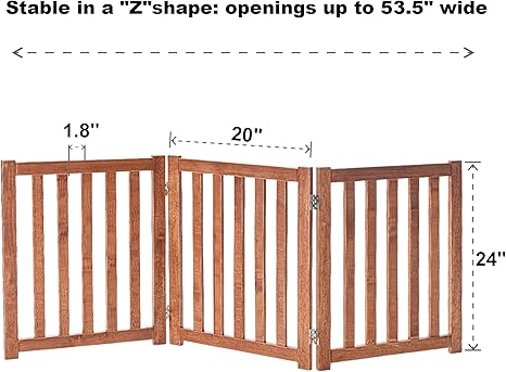 Free Standing Foldable Dog Gate 24" | 30"
