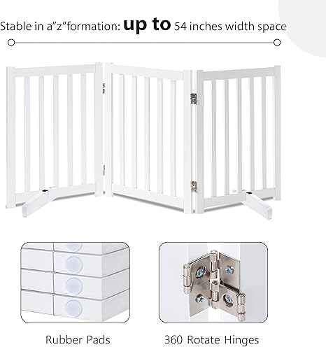 Free Standing Foldable Dog Gate 24" | 30"
