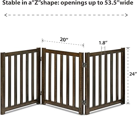 Free Standing Foldable Dog Gate 24" | 30"