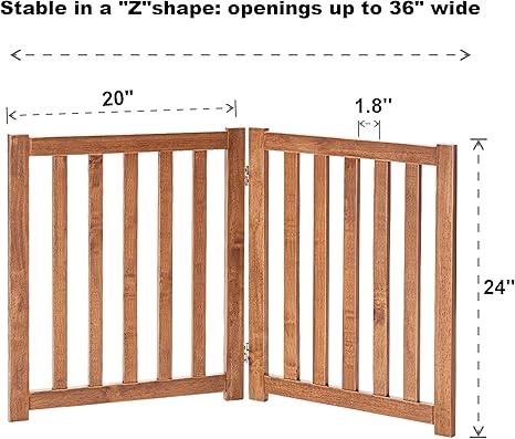 Free Standing Foldable Dog Gate 24" | 30"
