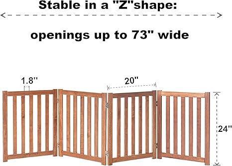 Free Standing Foldable Dog Gate 24" | 30"