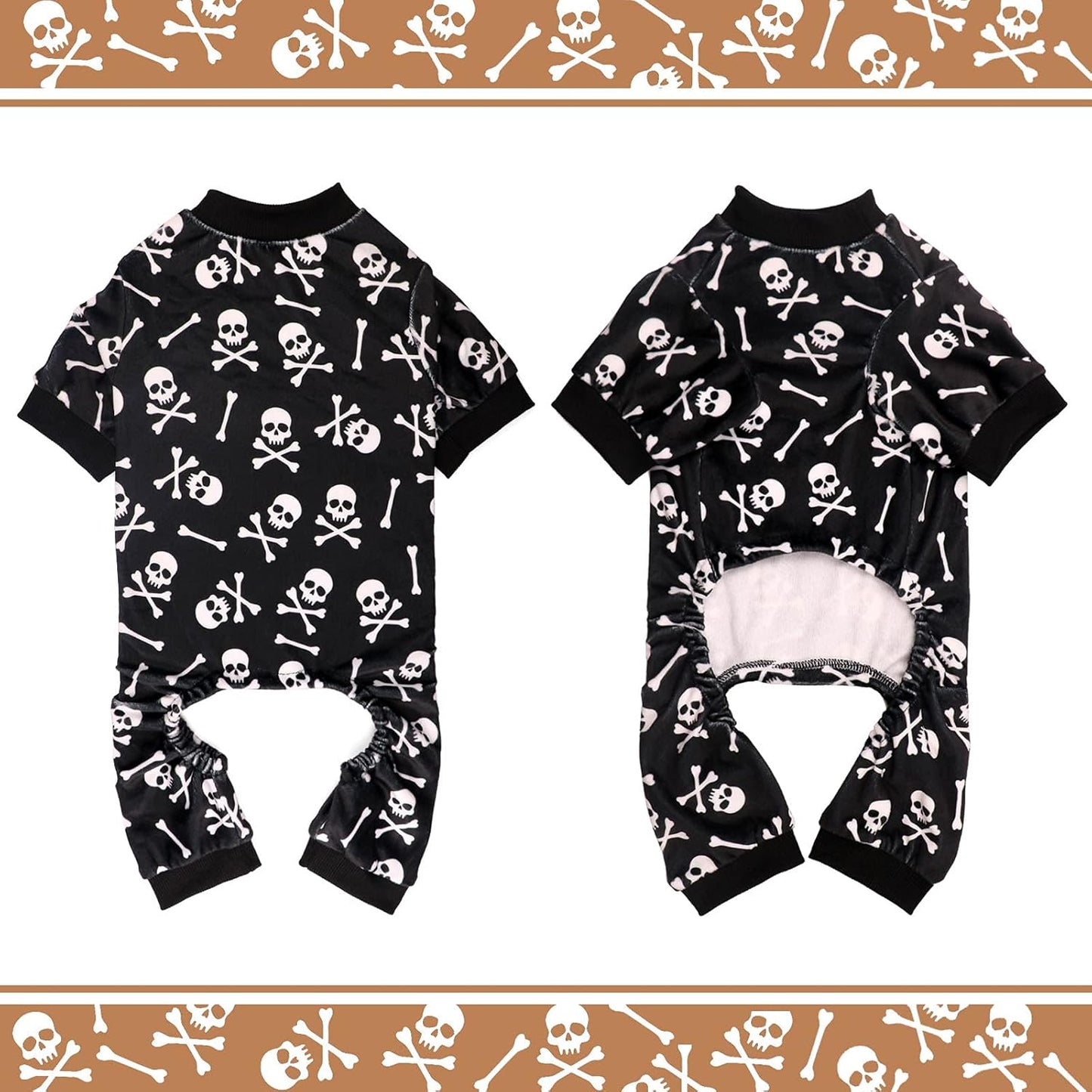 Halloween Dog Pajamas | Skull & Crossbones
