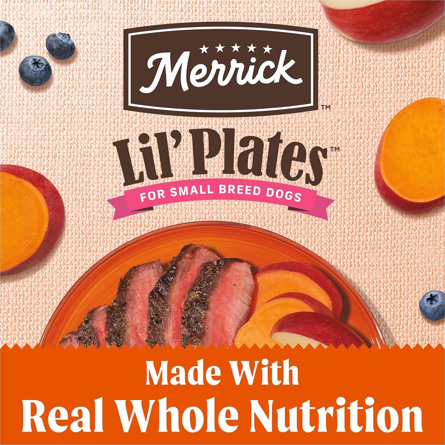 Lil’ Plates Dry Dog Food for Small Dogs, Real Texas Beef and Sweet Potato Kibble