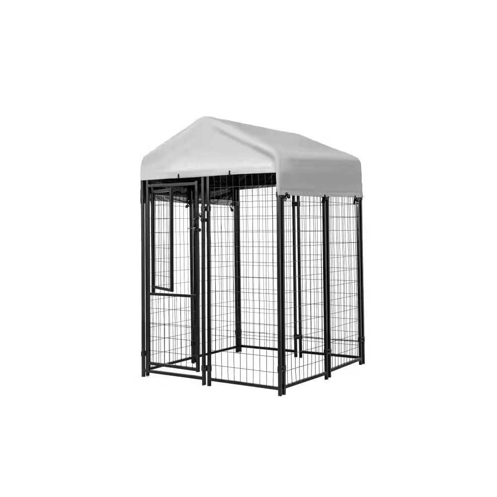 KennelMaster Welded Wire Dog Kennel w/ Cover