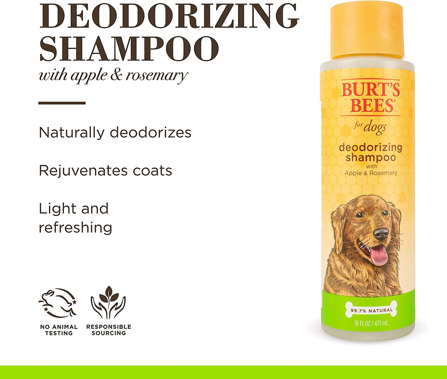 Deodorizing Dog Shampoo with Apple and Rosemary