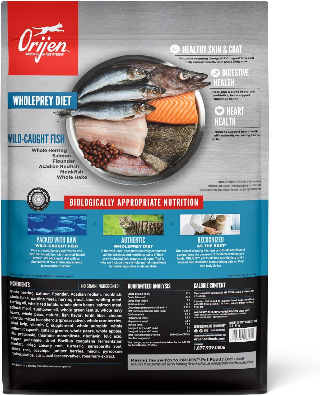 Orijen High Protein Premium Dry Cat Food
