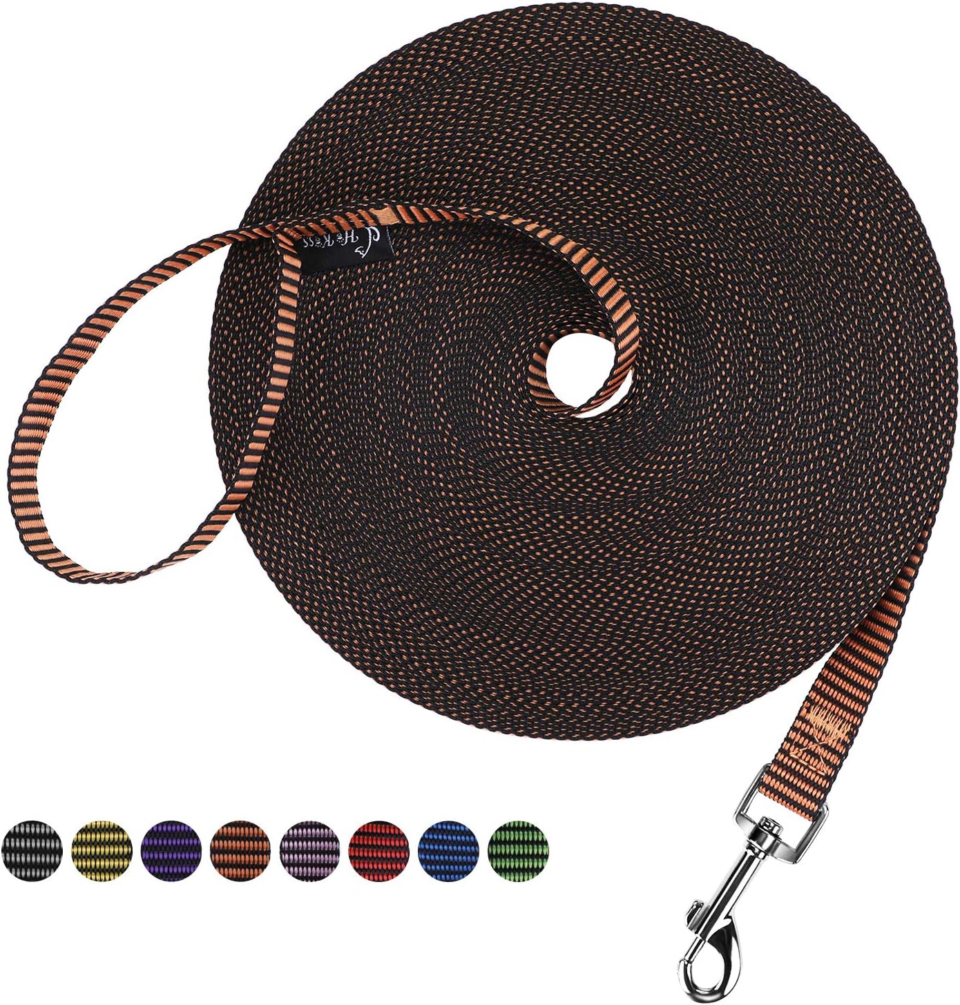Dog/Puppy Obedience Recall Training Agility Lead - 15Ft 20Ft 30Ft 50Ft 100Ft Training Leash - Great for Training, Play, Camping, or Backyard Purple 100 Feet