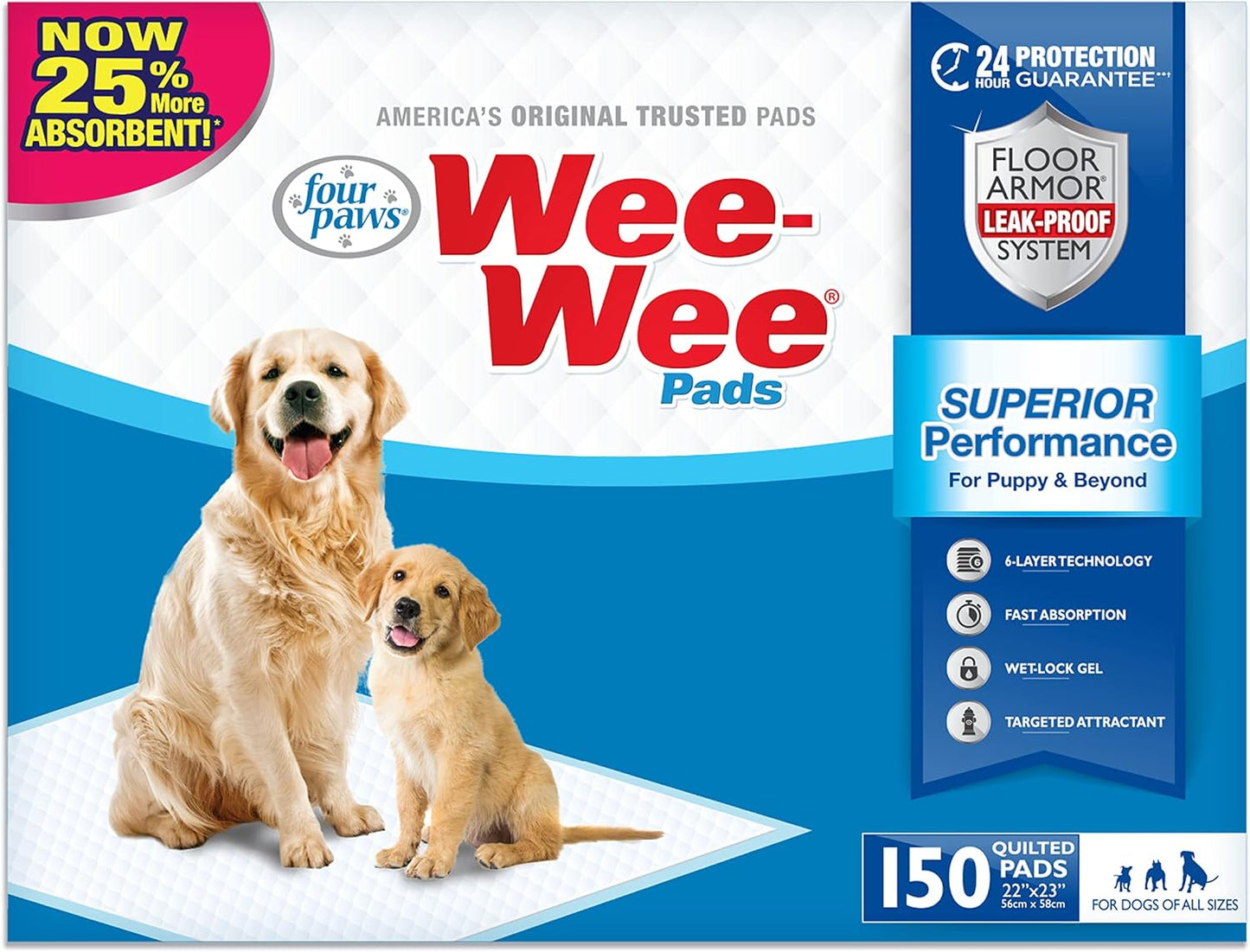 Wee-Wee Unscented Pee Pads 22" x 23"